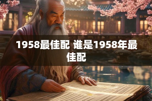 1958最佳配 谁是1958年最佳配