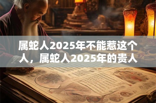 属蛇人2025年不能惹这个人，属蛇人2025年的贵人是谁？