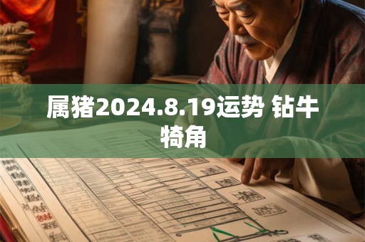 属猪2024.8.19运势 钻牛犄角