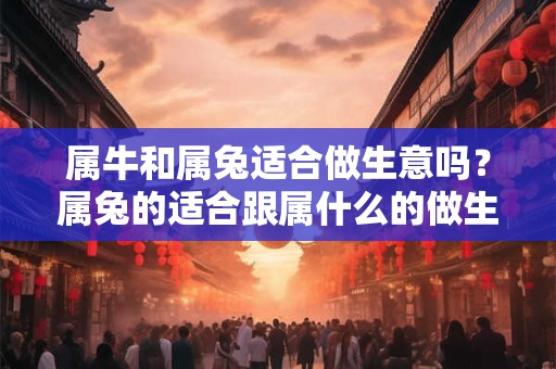属牛和属兔适合做生意吗？属兔的适合跟属什么的做生意？