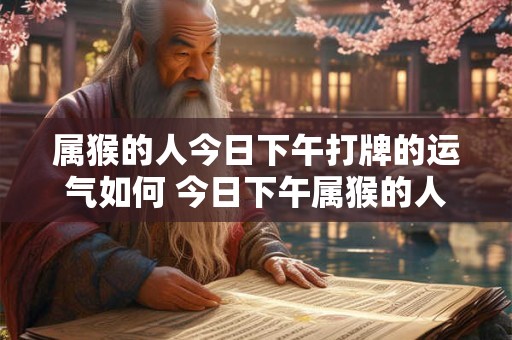 属猴的人今日下午打牌的运气如何 今日下午属猴的人打牌运气如何