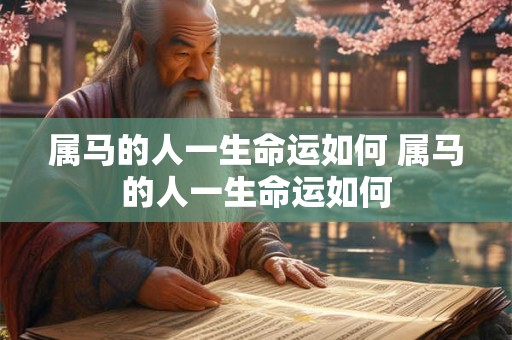 属马的人一生命运如何 属马的人一生命运如何 属马的人一生命运如何 属马的人一生命运如何