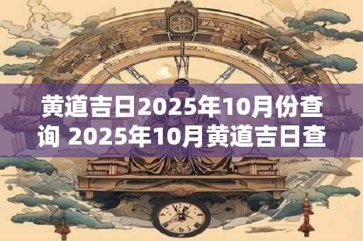 黄道吉日2025年10月份查询 2025年10月黄道吉日查询
