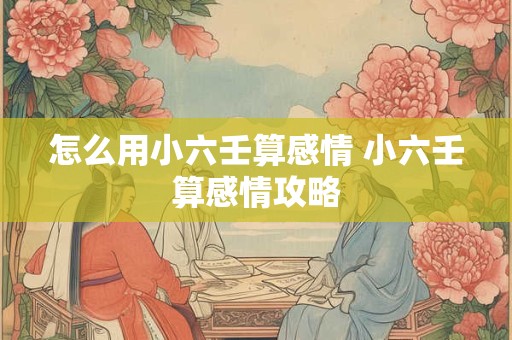 怎么用小六壬算感情 小六壬算感情攻略