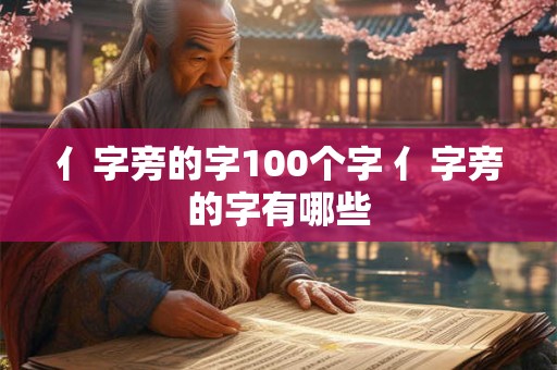 亻字旁的字100个字 亻字旁的字有哪些
