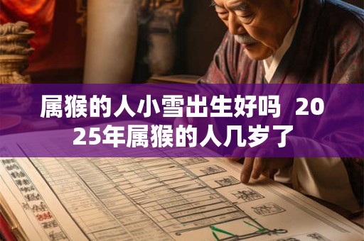 属猴的人小雪出生好吗  2025年属猴的人几岁了
