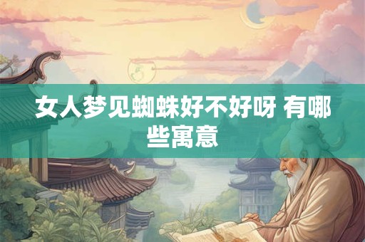 女人梦见蜘蛛好不好呀 有哪些寓意