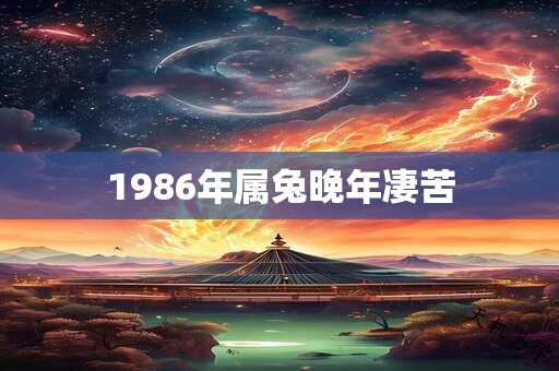 1986年属兔晚年凄苦 1986年属兔晚年凄苦