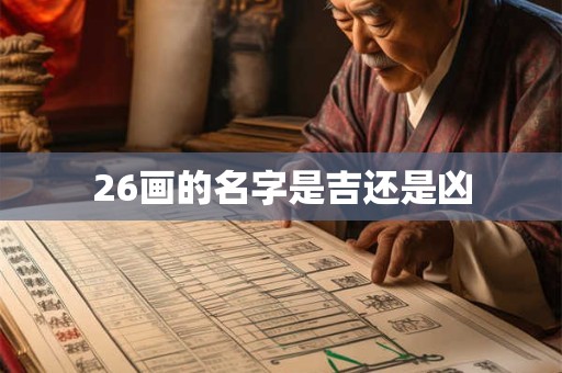 26画的名字是吉还是凶