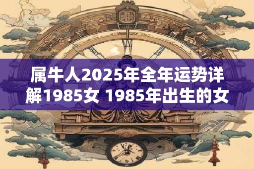 属牛人2025年全年运势详解1985女 1985年出生的女性属牛人2025年的运势如何