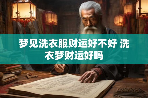 梦见洗衣服财运好不好 洗衣梦财运好吗