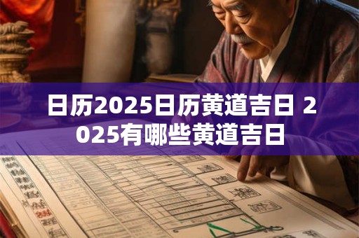 日历2025日历黄道吉日 2025有哪些黄道吉日