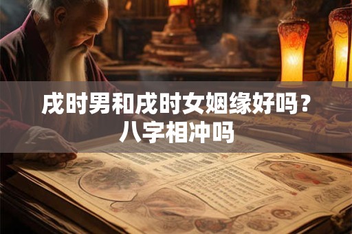 戌时男和戌时女姻缘好吗？八字相冲吗