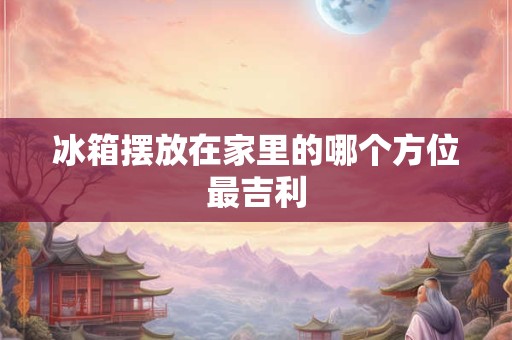 冰箱摆放在家里的哪个方位最吉利