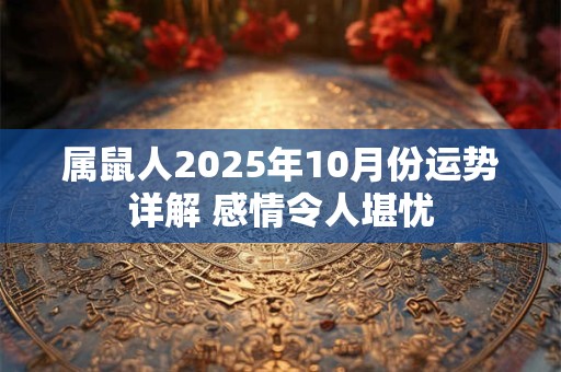 属鼠人2025年10月份运势详解 感情令人堪忧