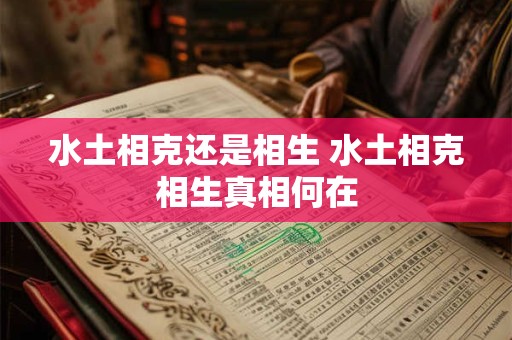 水土相克还是相生 水土相克相生真相何在