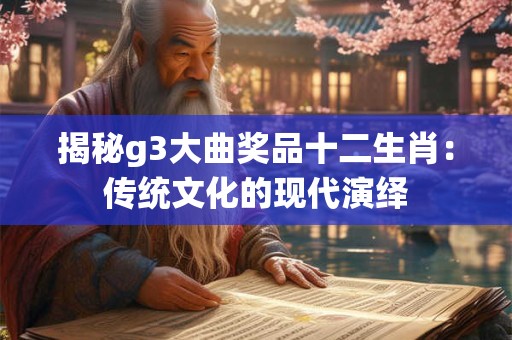 揭秘g3大曲奖品十二生肖：传统文化的现代演绎