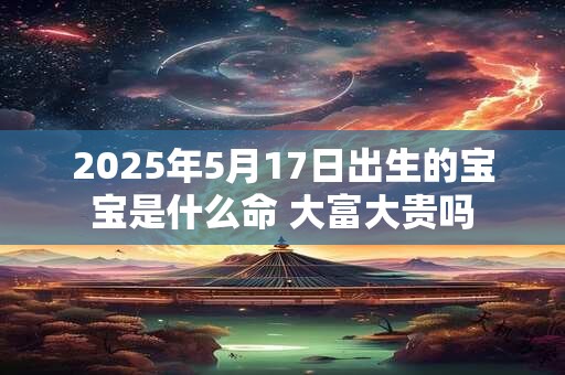2025年5月17日出生的宝宝是什么命 大富大贵吗