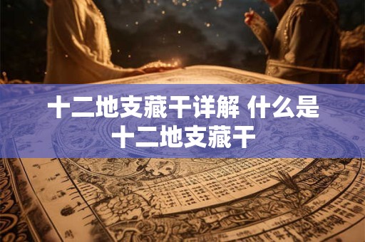 十二地支藏干详解 什么是十二地支藏干