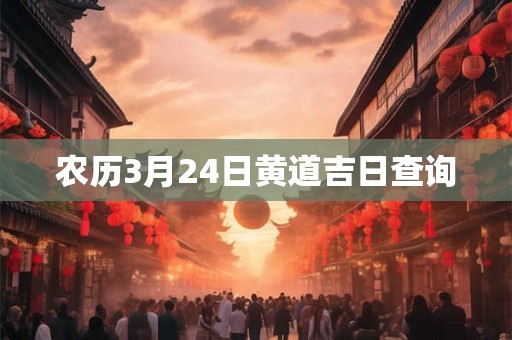 农历3月24日黄道吉日查询