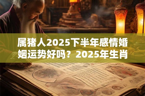 属猪人2025下半年感情婚姻运势好吗？2025年生肖猪的爱情运势好不好
