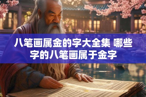 八笔画属金的字大全集 哪些字的八笔画属于金字