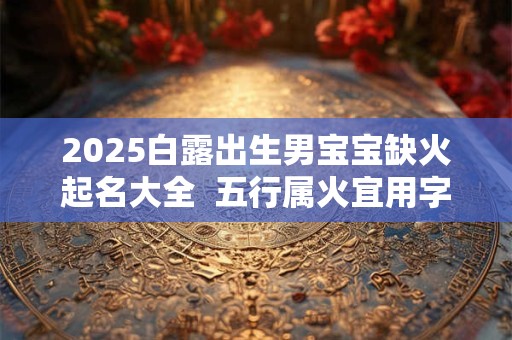 2025白露出生男宝宝缺火起名大全  五行属火宜用字分享