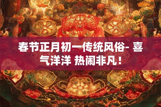 春节正月初一传统风俗- 喜气洋洋 热闹非凡！
