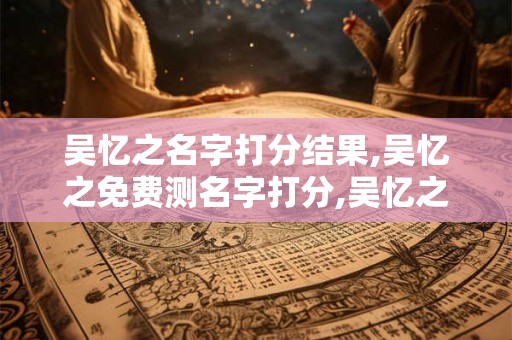 吴忆之名字打分结果,吴忆之免费测名字打分,吴忆之周易免费测名字打分