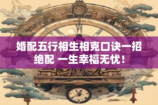 婚配五行相生相克口诀一招绝配 一生幸福无忧！