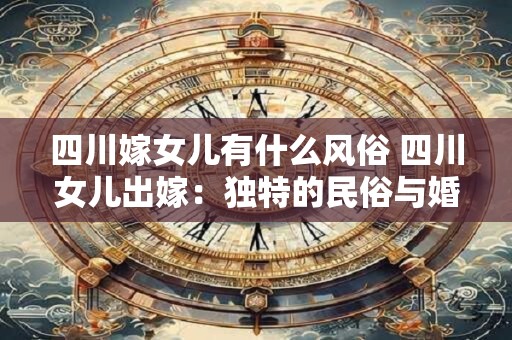 四川嫁女儿有什么风俗 四川女儿出嫁：独特的民俗与婚庆盛宴