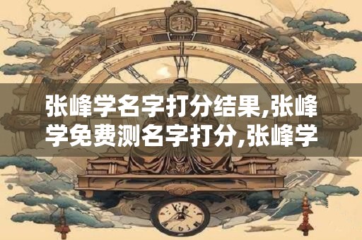张峰学名字打分结果,张峰学免费测名字打分,张峰学周易免费测名字打分 张峰学名字打分结果,张峰学免费测名字打分,张峰学周易免费测名字打分