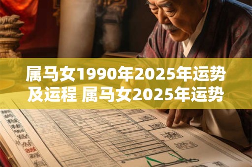 属马女1990年2025年运势及运程 属马女2025年运势如何