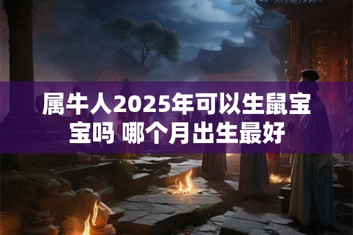 属牛人2025年可以生鼠宝宝吗 哪个月出生最好