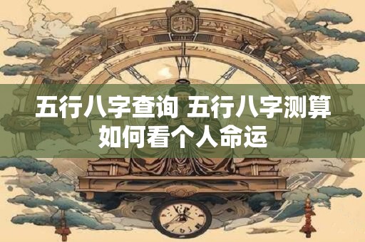 五行八字查询 五行八字测算如何看个人命运
