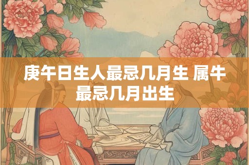 庚午日生人最忌几月生 属牛最忌几月出生
