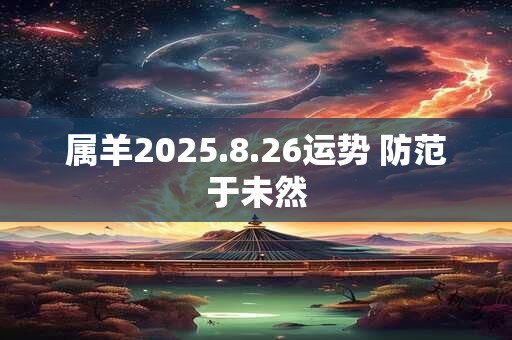 属羊2025.8.26运势 防范于未然 属羊2025.8.26运势 防范于未然