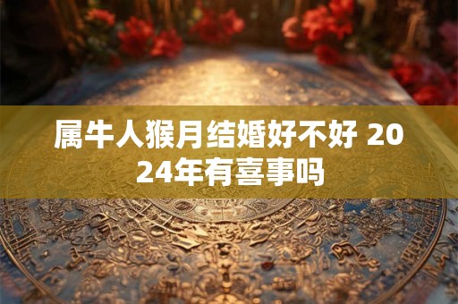 属牛人猴月结婚好不好 2024年有喜事吗