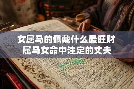 女属马的佩戴什么最旺财 属马女命中注定的丈夫
