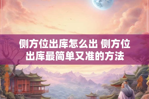 侧方位出库怎么出 侧方位出库最简单又准的方法 侧方位出库怎么出 侧方位出库最简单又准的方法