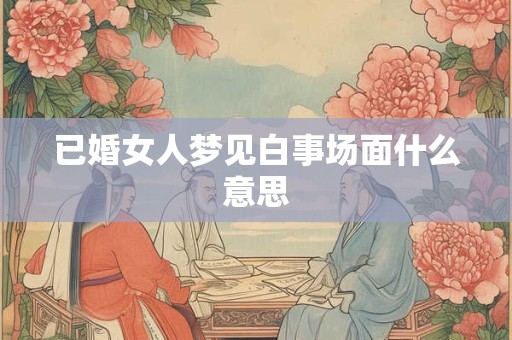 已婚女人梦见白事场面什么意思