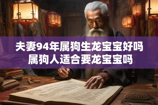 夫妻94年属狗生龙宝宝好吗 属狗人适合要龙宝宝吗