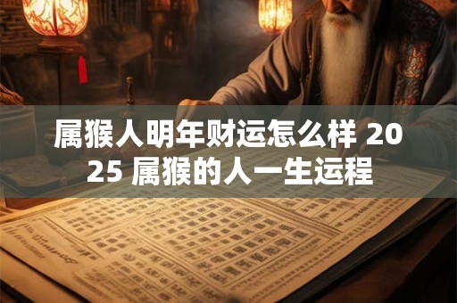 属猴人明年财运怎么样 2025 属猴的人一生运程