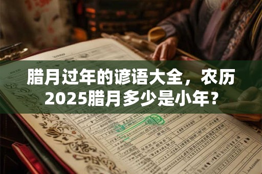 腊月过年的谚语大全,农历2025腊月多少是小年? 腊月过年的谚语大全,农历2025腊月多少是小年?