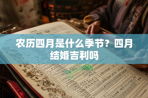 农历四月是什么季节?四月结婚吉利吗 农历四月是什么季节?四月结婚吉利吗
