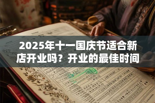 2025年十一国庆节适合新店开业吗?开业的最佳时间? 2025年十一国庆节适合新店开业吗?开业的最佳时间?
