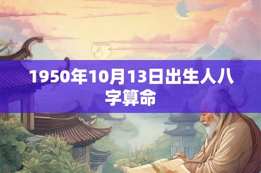 1950年10月13日出生人八字算命 1950年10月13日出生人八字算命