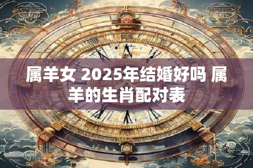 属羊女 2025年结婚好吗 属羊的生肖配对表