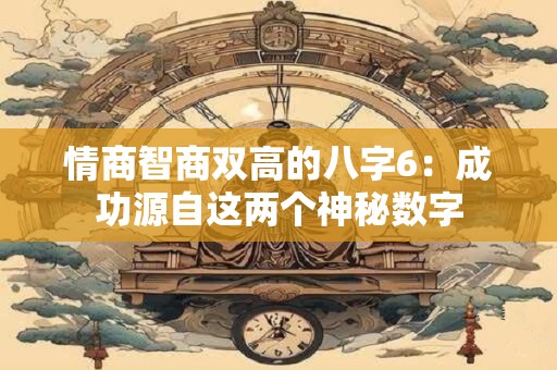 情商智商双高的八字6：成功源自这两个神秘数字