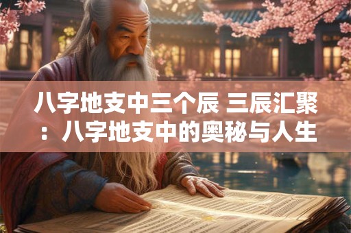 八字地支中三个辰 三辰汇聚：八字地支中的奥秘与人生运势